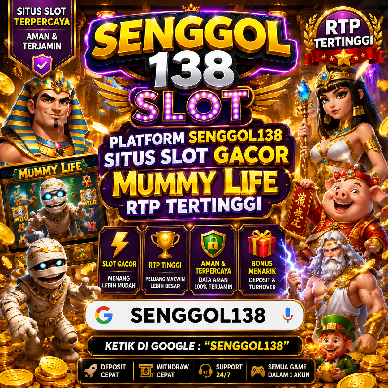 Senggol138 Penyedia Platform Slot Gacor Hari ini Game Mummy Life Dengan RTP Tertinggi, Situs Yang Tersedia Tergacor Semuanya Pasti WD Jutaan Mainsini
